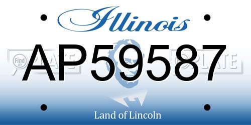 AP59587 Illinois License Plate