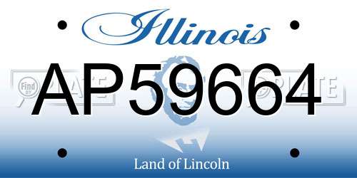 AP59664 Illinois License Plate
