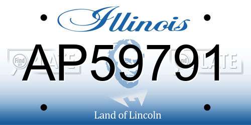 AP59791 Illinois License Plate