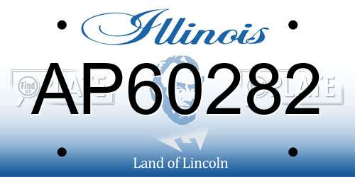 AP60282 Illinois License Plate