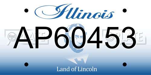 AP60453 Illinois License Plate