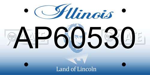 AP60530 Illinois License Plate
