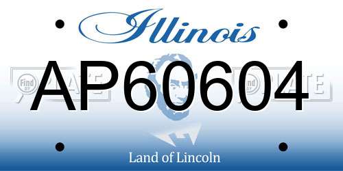 AP60604 Illinois License Plate