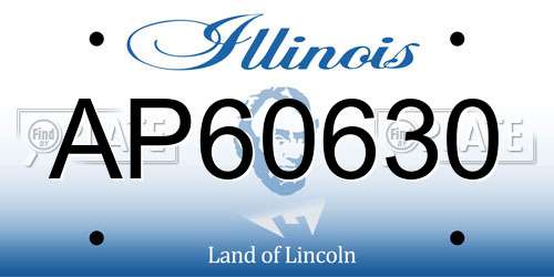 AP60630 Illinois License Plate