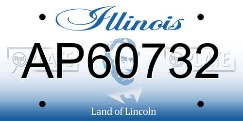 AP60732 Illinois License Plate
