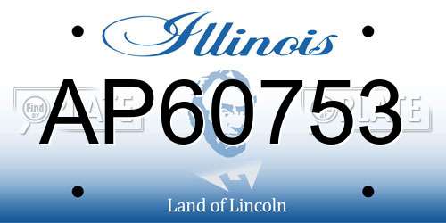 AP60753 Illinois License Plate