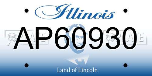 AP60930 Illinois License Plate