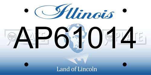 AP61014 Illinois License Plate