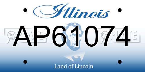 AP61074 Illinois License Plate