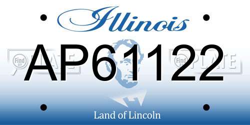 AP61122 Illinois License Plate