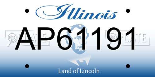 AP61191 Illinois License Plate