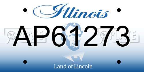 AP61273 Illinois License Plate