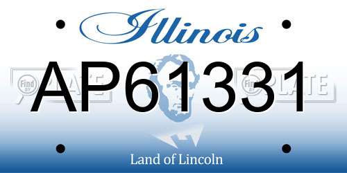 AP61331 Illinois License Plate