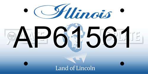 AP61561 Illinois License Plate