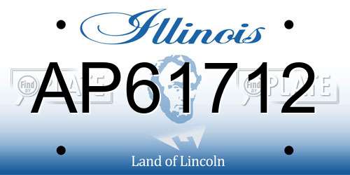 AP61712 Illinois License Plate