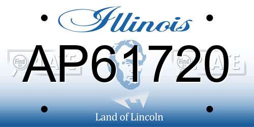 AP61720 Illinois License Plate