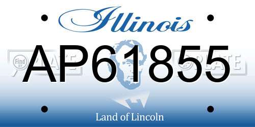 AP61855 Illinois License Plate