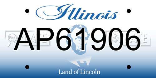 AP61906 Illinois License Plate