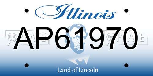 AP61970 Illinois License Plate