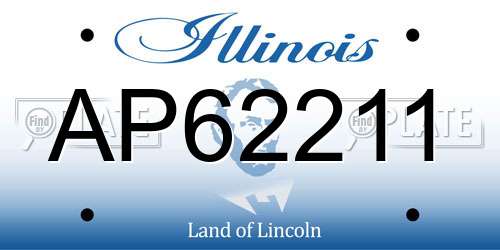AP62211 Illinois License Plate