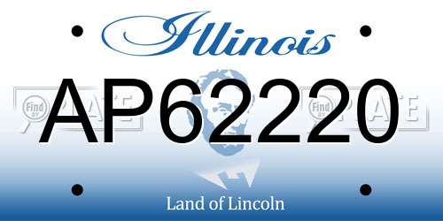 AP62220 Illinois License Plate