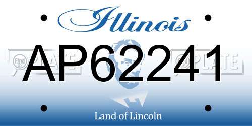 AP62241 Illinois License Plate