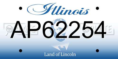 AP62254 Illinois License Plate