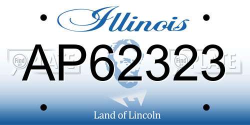 AP62323 Illinois License Plate