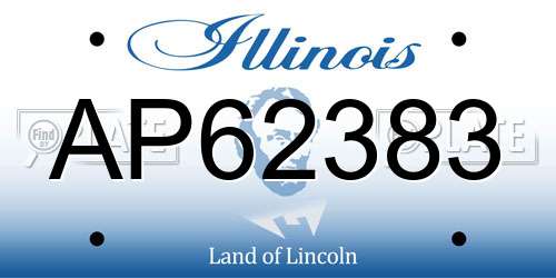 AP62383 Illinois License Plate