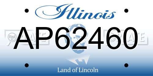 AP62460 Illinois License Plate