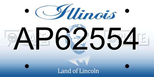 AP62554 Illinois License Plate