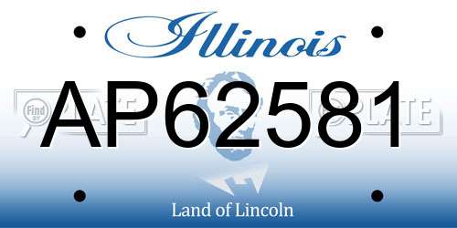 AP62581 Illinois License Plate