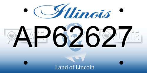 AP62627 Illinois License Plate
