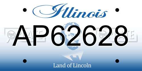 AP62628 Illinois License Plate