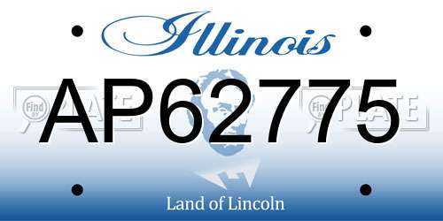 AP62775 Illinois License Plate