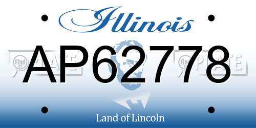 AP62778 Illinois License Plate