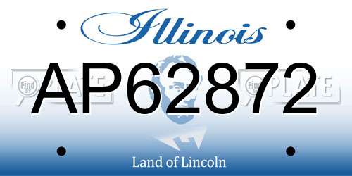 AP62872 Illinois License Plate