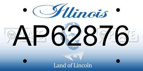 AP62876 Illinois License Plate