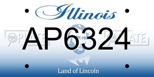 AP6324 Illinois License Plate