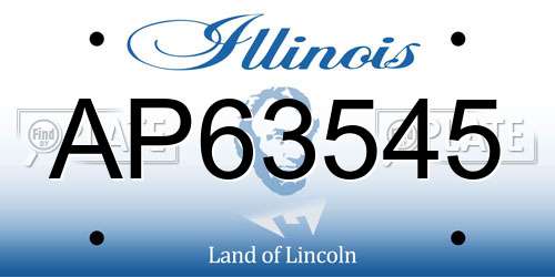 AP63545 Illinois License Plate