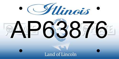 AP63876 Illinois License Plate
