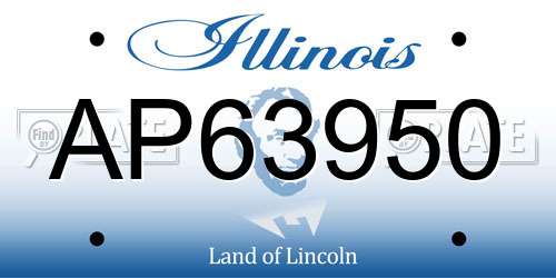 AP63950 Illinois License Plate