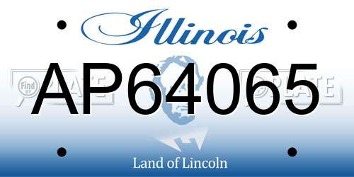 AP64065 Illinois License Plate