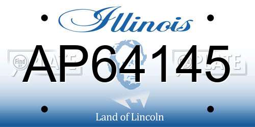 AP64145 Illinois License Plate