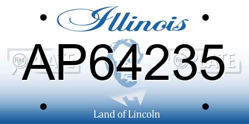 AP64235 Illinois License Plate