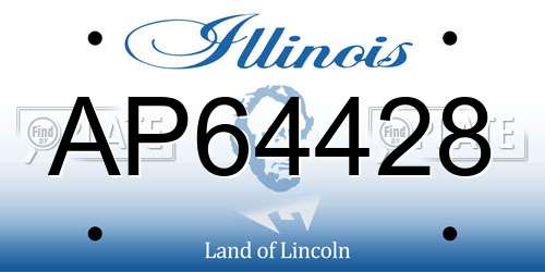 AP64428 Illinois License Plate