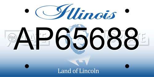 AP65688 Illinois License Plate