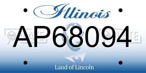 AP68094 Illinois License Plate