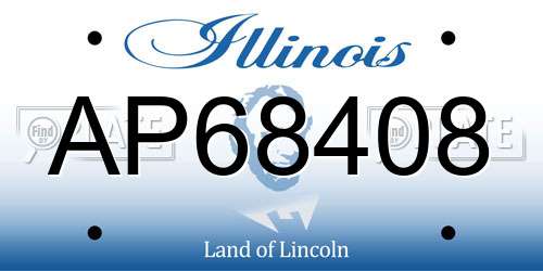 AP68408 Illinois License Plate