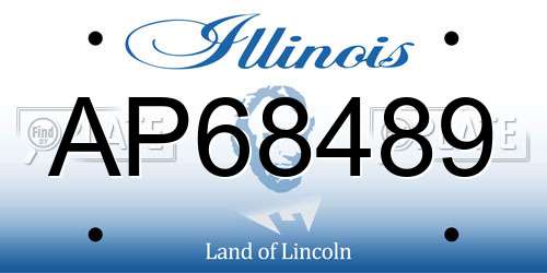 AP68489 Illinois License Plate